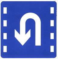 掉頭車道標志