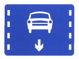 機動車車道標志
