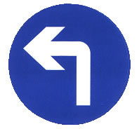 向左轉(zhuǎn)彎標志