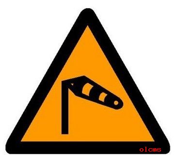 注意引入側風交通標志
