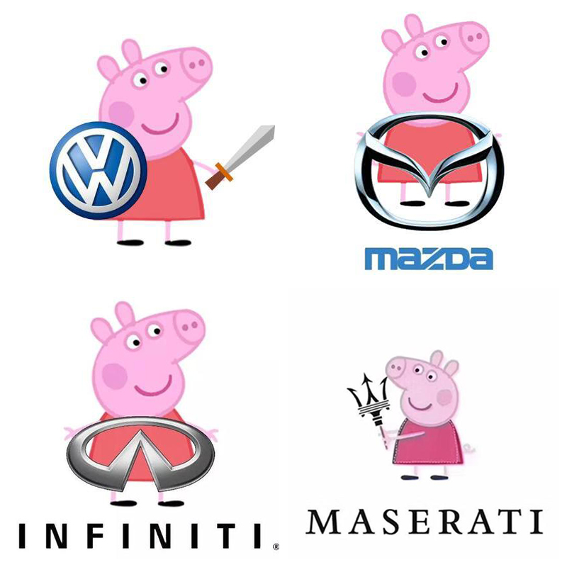 動物車標大盤點，看了這些車標，社會人佩奇車標也要被虐！