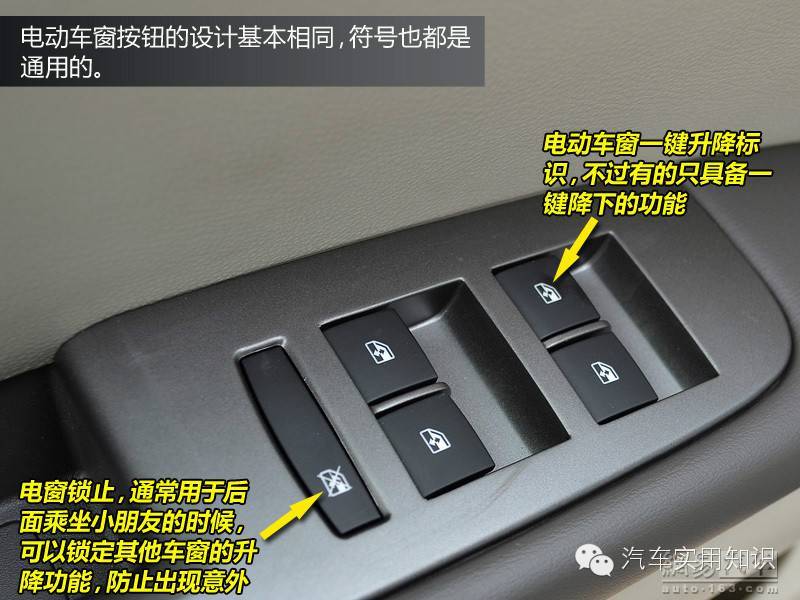 圖解汽車內部各種按鈕和標識的作用和含義&mdash;&mdash;汽車學堂（一）