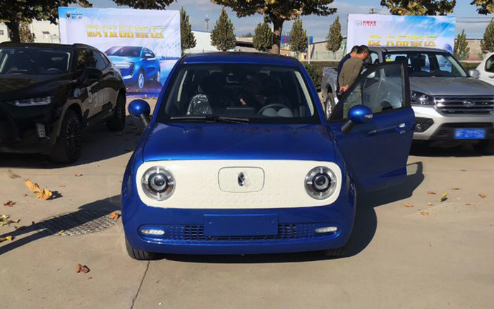 歐拉R1實車曝光，車標一塊黑寶石，一度電能跑十公里，不足6萬